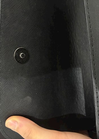 Siyah Deri Kadın Omuz Çantası - Görsel 8