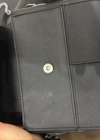 Siyah Deri Kadın Omuz Çantası - Görsel 6