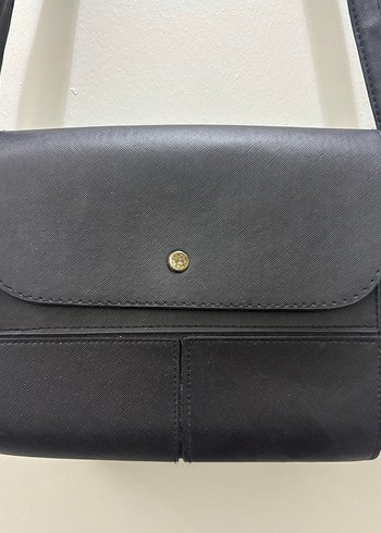 Siyah Deri Kadın Omuz Çantası - Görsel 3