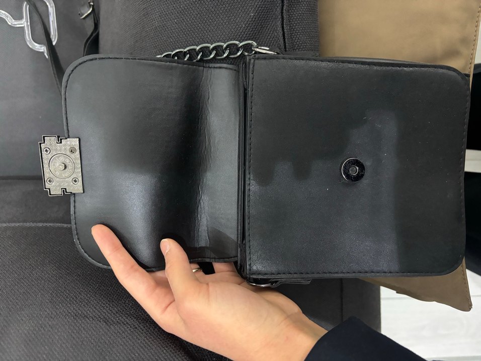 Siyah Deri Tokalı Kadın Çanta - Görsel 5