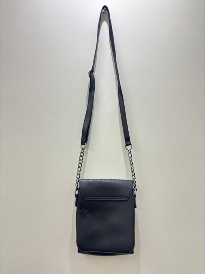 Siyah Deri Tokalı Kadın Çanta - Görsel 3