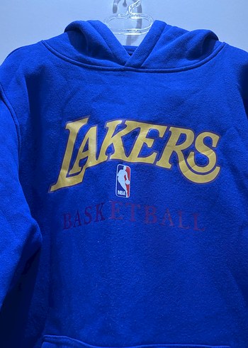 Erkek  Mavi Lakers Baskılı Sweatshirt - Görsel 2