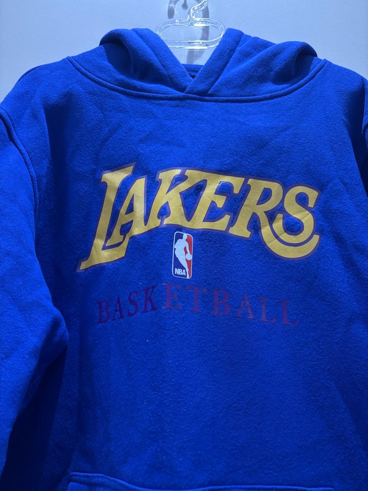 Erkek  Mavi Lakers Baskılı Sweatshirt - Görsel 2
