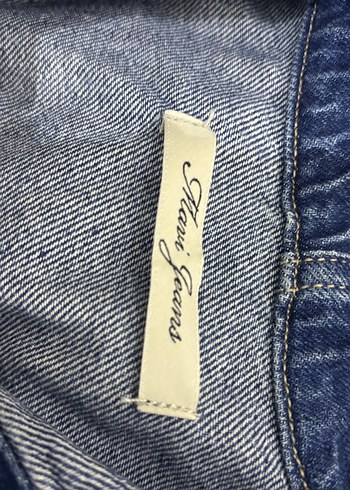 Kadın Mavi Düğmeli Kot Ceket - Görsel 4