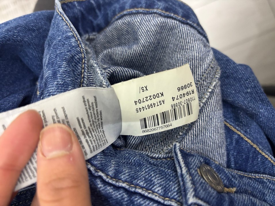 Kadın Mavi Düğmeli Kot Ceket - Görsel 5