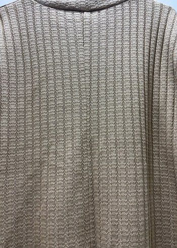 Bej Yüksek Yakalı Kadın Triko Kazak - Görsel 4