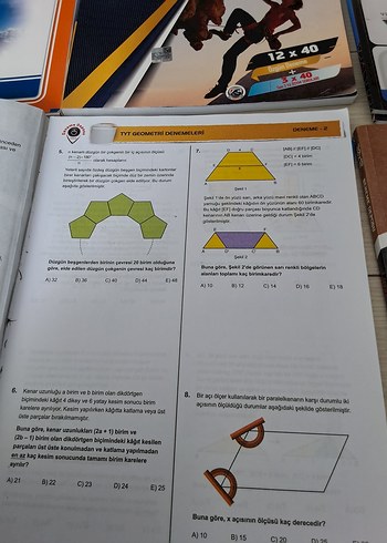 Deneme Deposu 15 TYT - 15 AYT Geometri Denemeleri