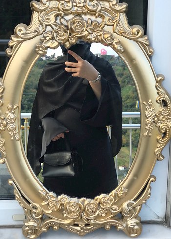 Siyah Saten elbise - Görsel 2