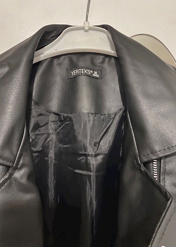 Siyah Deri Biker Ceket - Görsel 3