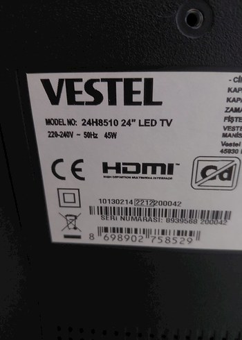 Siyah VESTEL televizyon - Görsel 7