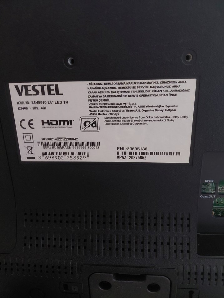 Siyah VESTEL televizyon - Görsel 4