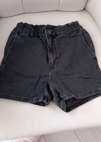 Gri Kadın Denim Mini Şort