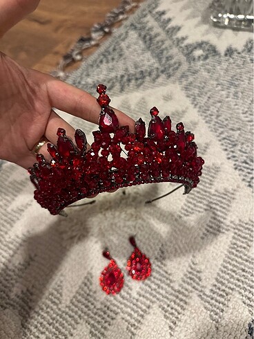 Diğer Kına tacı ve küpe 2li set