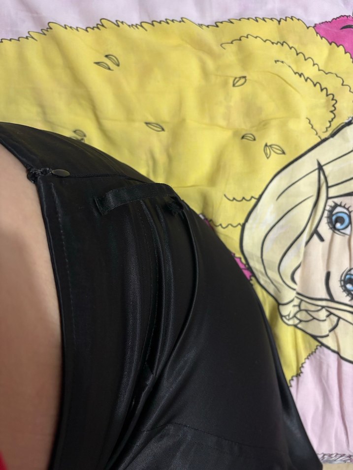 Koyu Siyah Midi Hamile Etek - Görsel 3