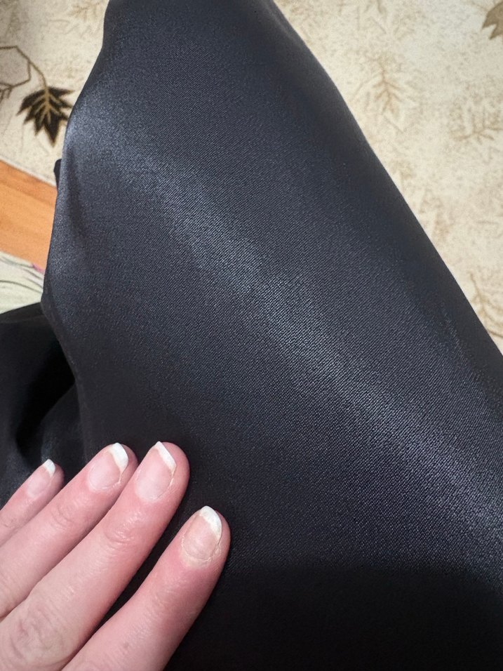 Koyu Siyah Midi Hamile Etek - Görsel 2