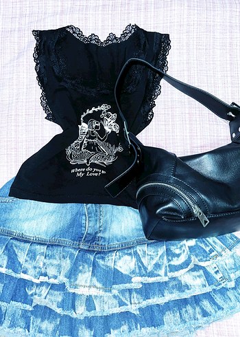 Gothic grunge coquette bluz