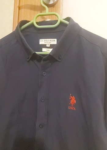 U.S. Polo Erkek Lacivert Polo Yaka Uzun Kollu Gömlek - Görsel 2