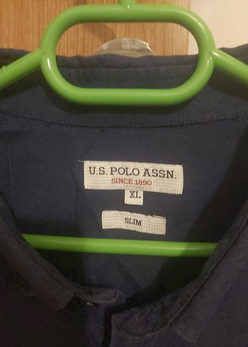 U.S. Polo Erkek Lacivert Polo Yaka Uzun Kollu Gömlek - Görsel 4