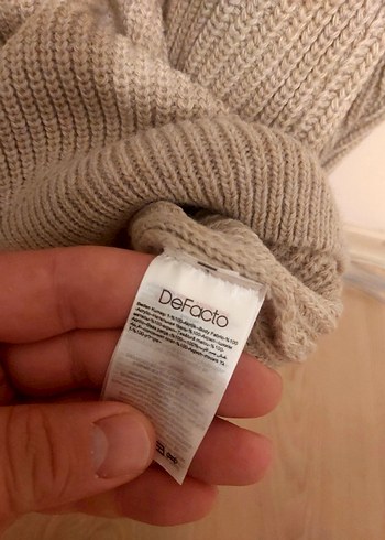 Erkek Bej Örgü ŞAL yaka Hırka - Görsel 3