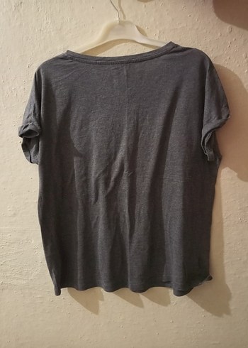 Payet Detaylı Gri Kadın Tişört - Görsel 3