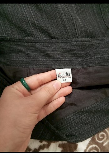 42 Beden Siyah Piliseli Uzun Kadın Etek