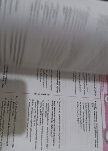 Beden Renk YKS Süper İkili Coğrafya-1 Kazanım Testleri