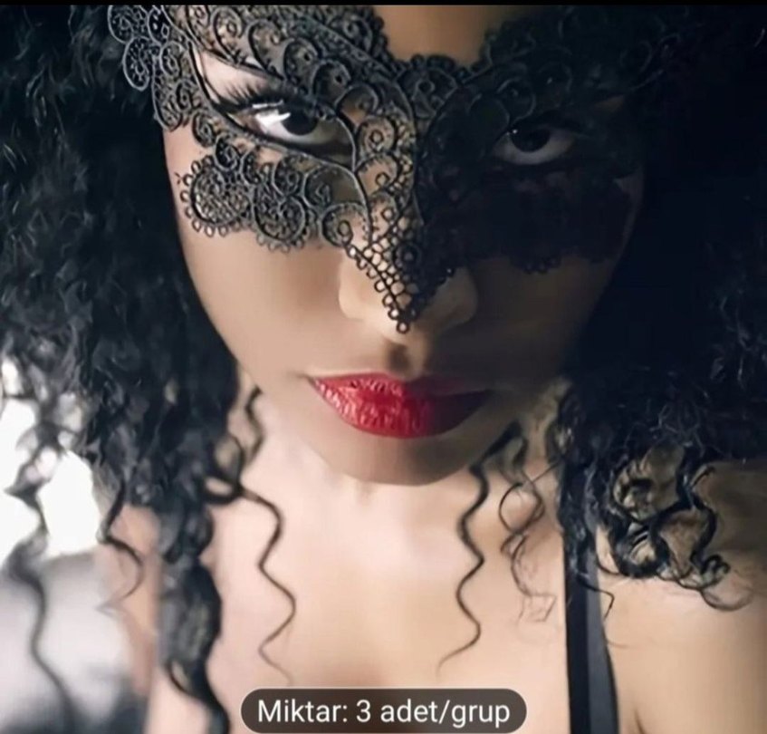 3'lü Siyah Dantel Maske Seti - Görsel 2