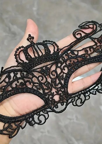 Siyah Dantel 3'lü Maske Seti - Görsel 5
