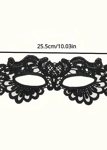 Kadınlar için Siyah Dantel Maske - Görsel 3
