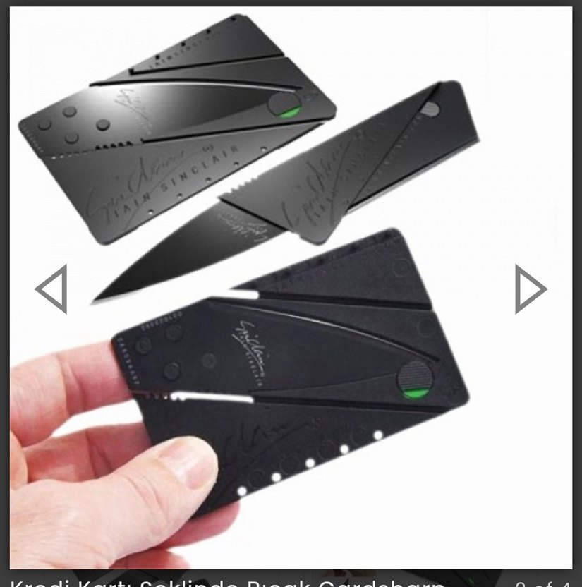 Kartvizit'lik Siyah Güvenlik Bıçağı - Görsel 4