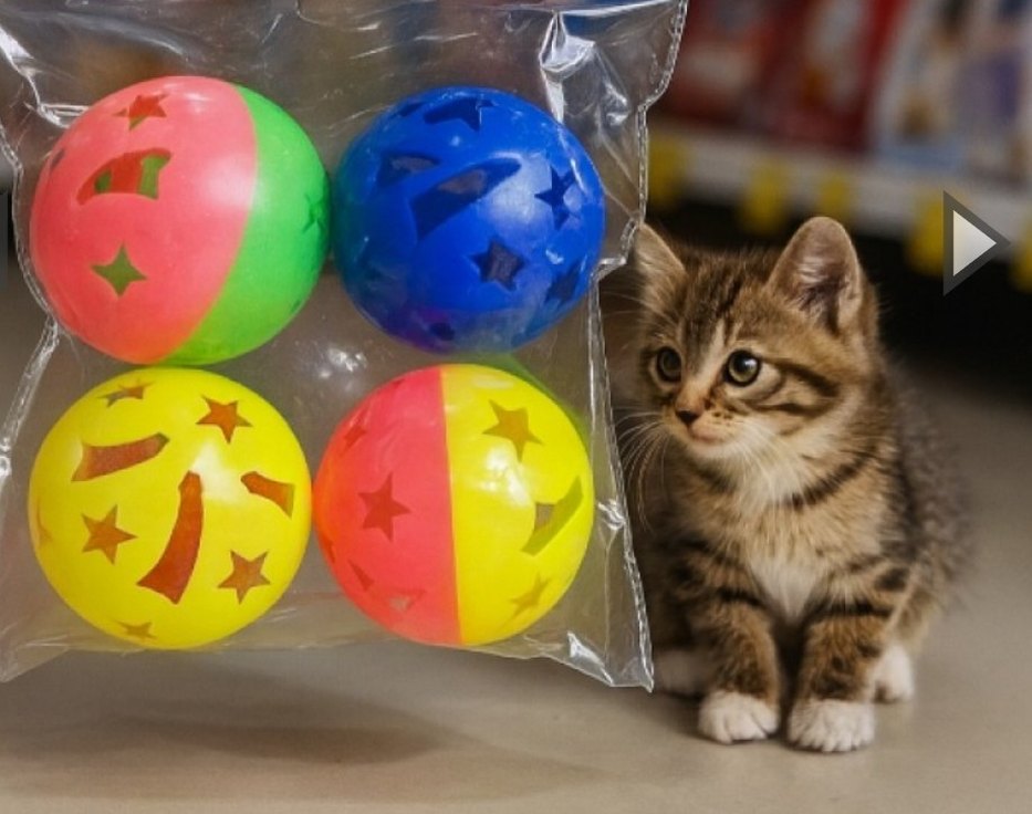 Çıngıraklı Top Kedi Oyuncağı 2'li Set - Görsel 2