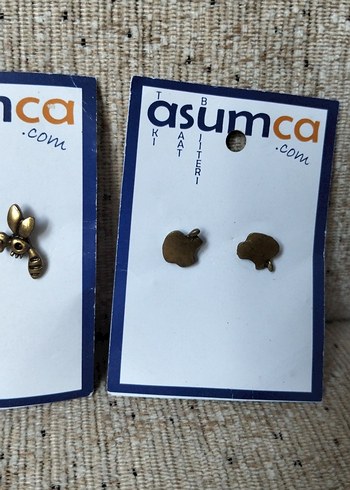 Gold Renk Bohem Minimalist 3'ü beraber Küpeler - Görsel 4