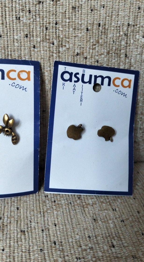 Gold Renk Bohem Minimalist 3'ü beraber Küpeler - Görsel 4