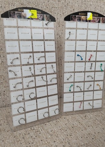 Renkli Kadın Piercing Seti - Görsel 3