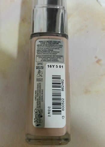 Beden L'Oréal Paris True Match Fondöten - Açık Bej