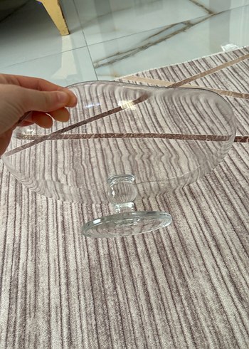 Şeffaf Cam Dekoratif Tabak - Görsel 2