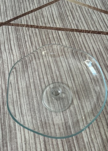 Şeffaf Cam Dekoratif Tabak - Görsel 3