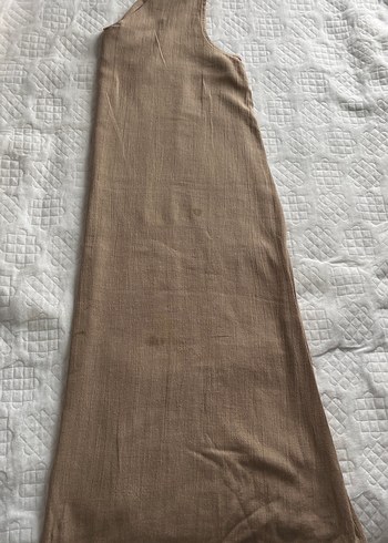 Bej Uzun Hamile Elbise - Görsel 2