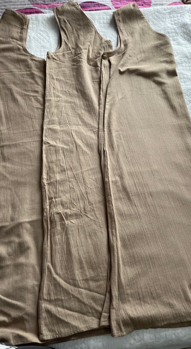 Bej Uzun Hamile Elbise - Görsel 3