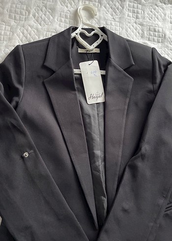 Düğmeli Siyah Kadın Blazer Ceket - Görsel 2