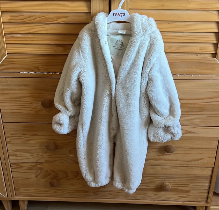 Kürklü Bebek Kız Tulumu - Görsel 4