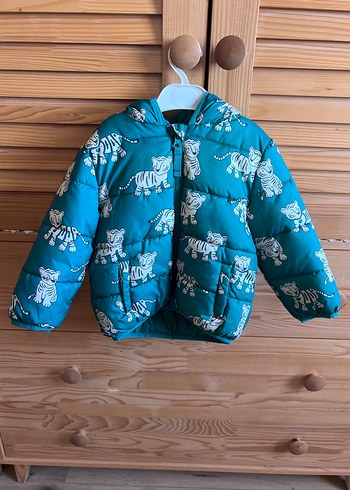 Kapüşonlu Turkuaz Baskılı Erkek Çocuk Mont Marks and Spencer - Görsel 2