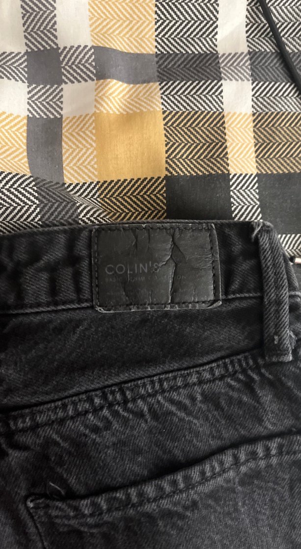 Siyah Bol Kesim Kadın Denim Pantolon - Görsel 4