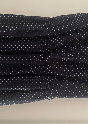 LC Waikiki Siyah Puantiyeli Mini Elbise