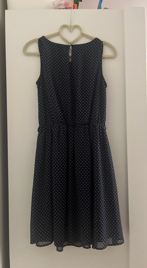 Siyah Puantiyeli Mini Elbise - Görsel 3