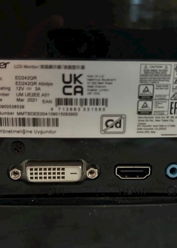 Siyah Acer Monitör - Görsel 2