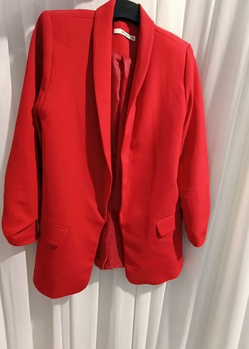 Kırmızı Astarlı Kadın Blazer Ceket