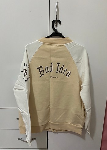 Bej Kadın Fermuarlı Uzun Kollu Ceket - Görsel 3