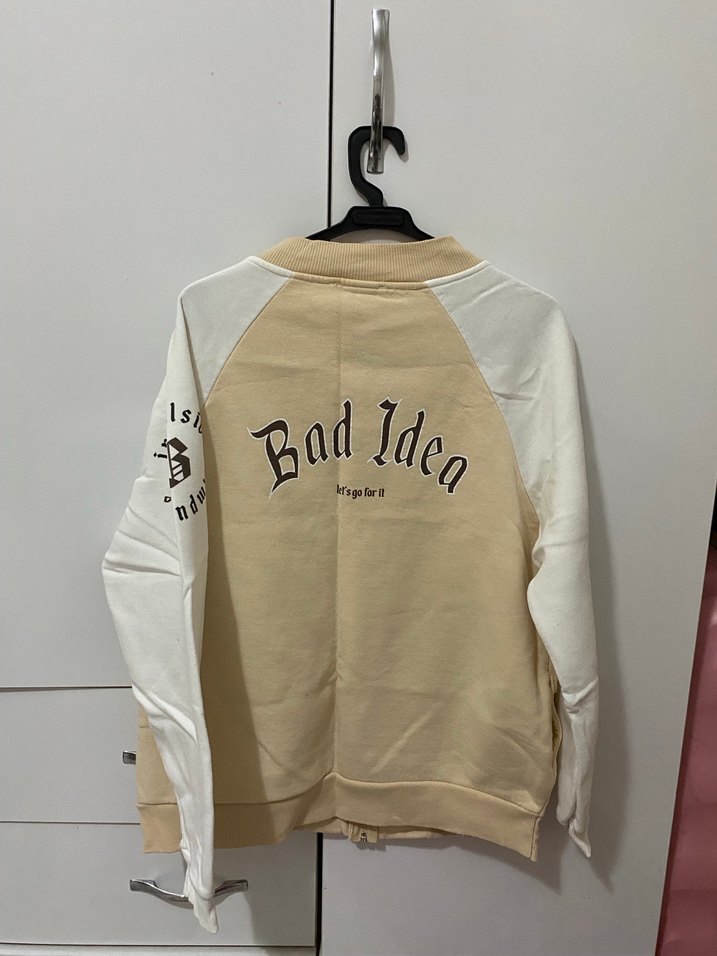 Bej Kadın Fermuarlı Uzun Kollu Ceket - Görsel 3