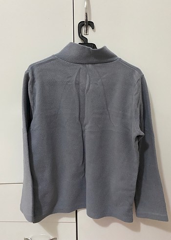 Gri Yarım Fermuarlı Erkek Polar - Görsel 2